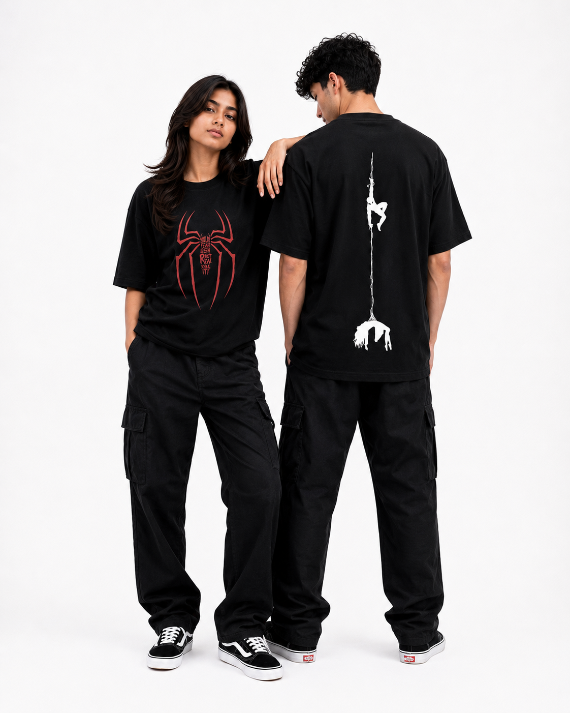 Make a bold statement with this premium Spider Graphic Oversized T-Shirt, designed for those who love modern streetwear and standout fashion.