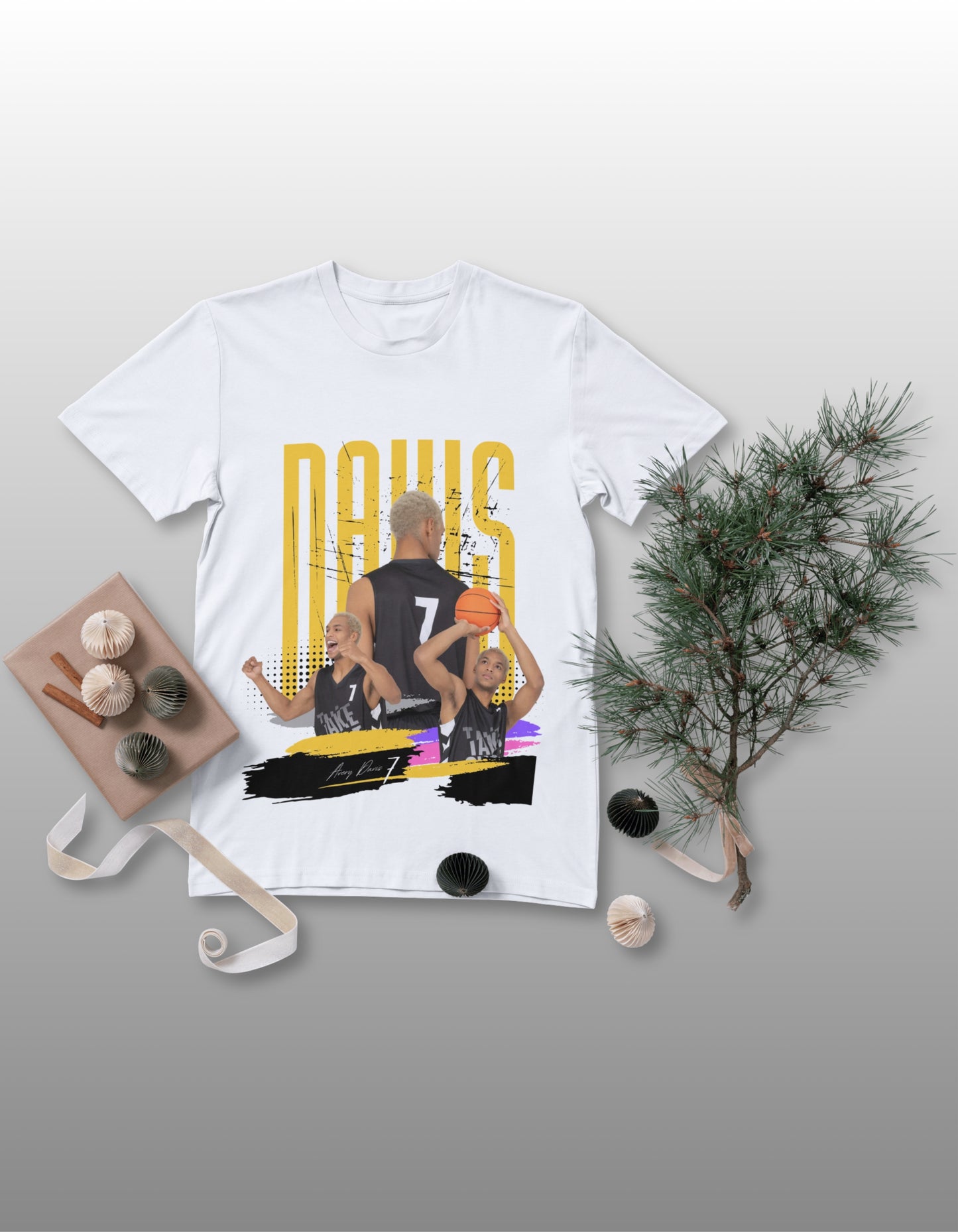 DAVIS Hardwood Graphic T-Shirt - Vintage Bootleg Sports ( Unisex )