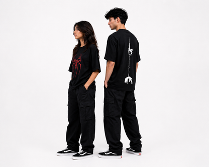 Make a bold statement with this premium Spider Graphic Oversized T-Shirt, designed for those who love modern streetwear and standout fashion.