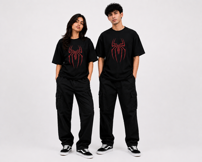 Make a bold statement with this premium Spider Graphic Oversized T-Shirt, designed for those who love modern streetwear and standout fashion.