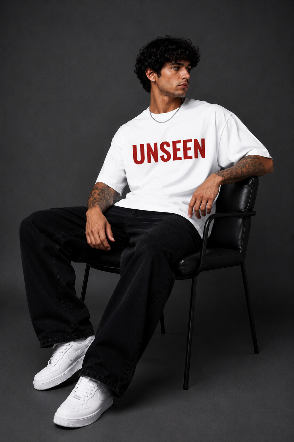 Men Oversized Graphic Printed T-Shirt | Abstract Streetwear Back Print | Premium 220 GSM Cotton