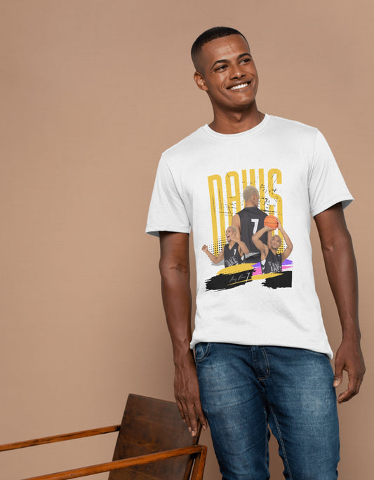 DAVIS Hardwood Graphic T-Shirt - Vintage Bootleg Sports ( Unisex )