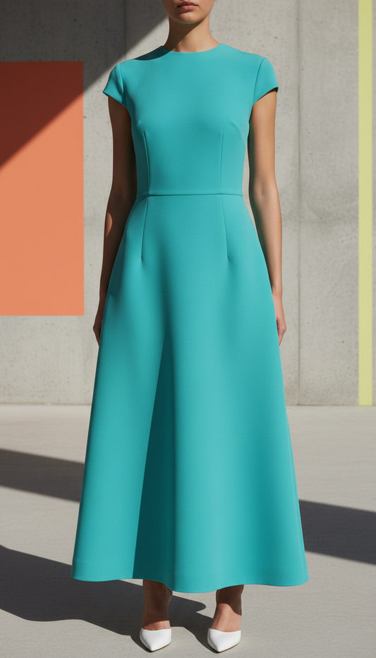 Structured Dress in Fresh Teal